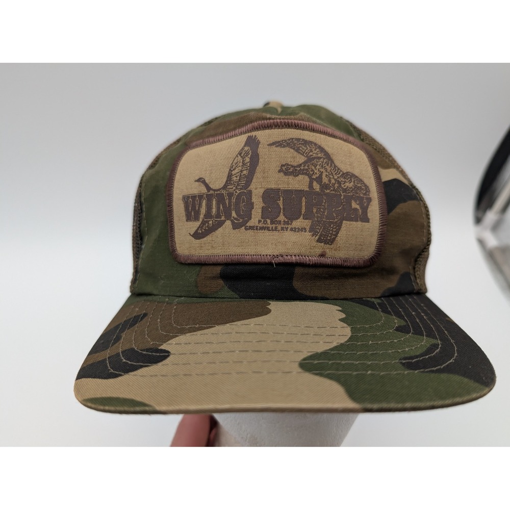 Wing Supply Camo Trucker Hat Mesh Back Snapback Hunting Cap Greenville KY